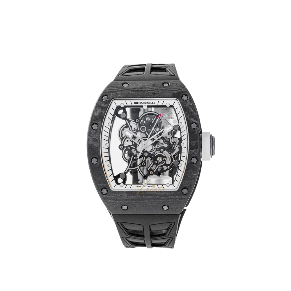 Richard Mille RM 055 Manual Winding "Bubba Watson" Black Rubber Strap Watch