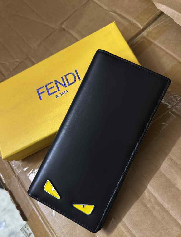 Fendi Black Premium Long Wallet