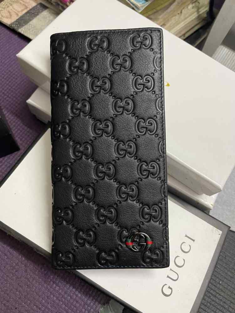 Gucci GG Supreme Monogram Black Long Wallet