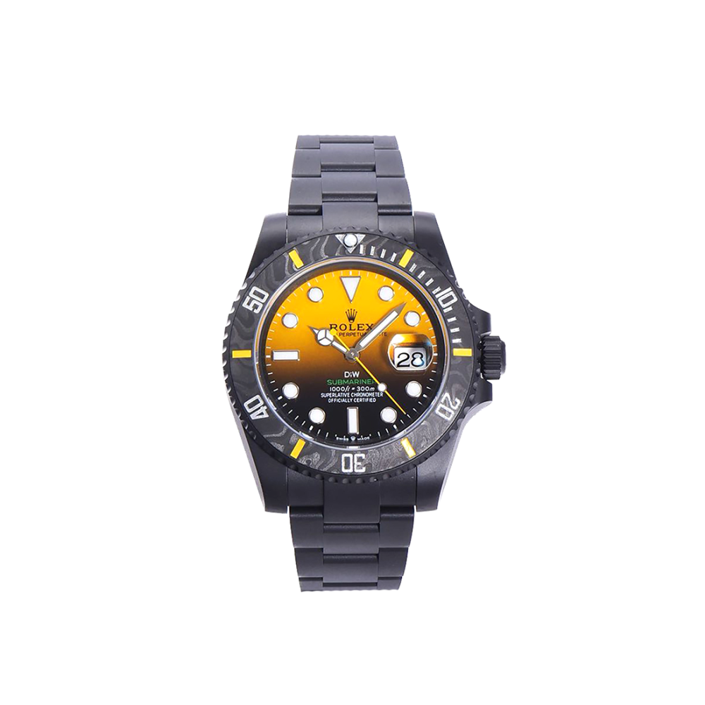 Rolex DIW Submariner Jupiter Limited Edition Black/Orange Dial Mens Watch 116610