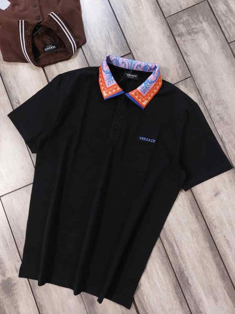 Versace Black Premium Quality Polo T-shirt