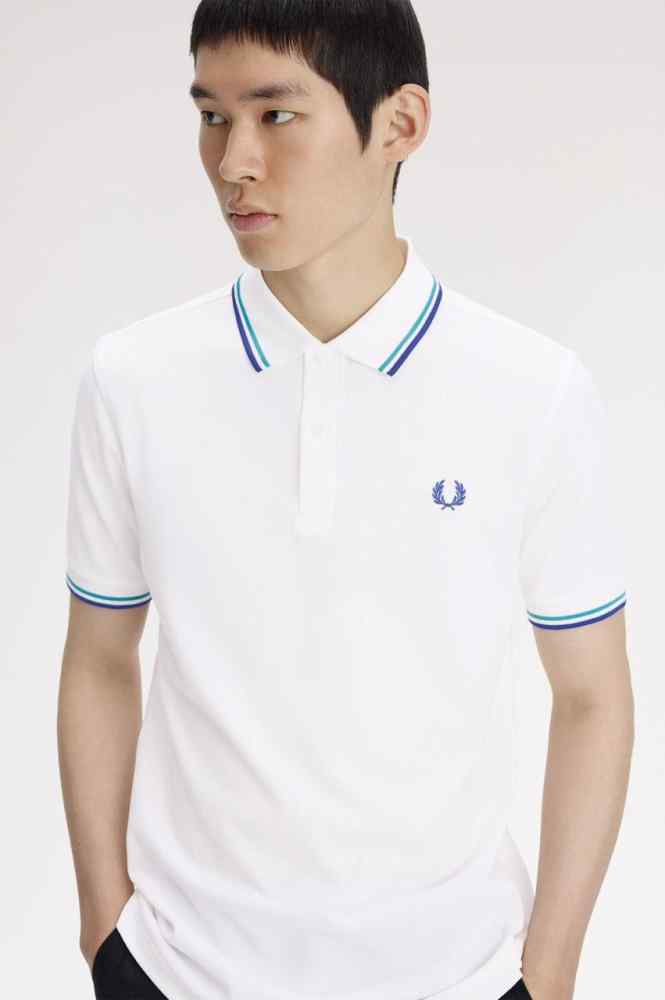 Fred Perry Embroidered logo White Premium T-shirt