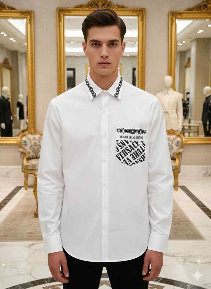 Versace White Premium Quality Cotton Shirt