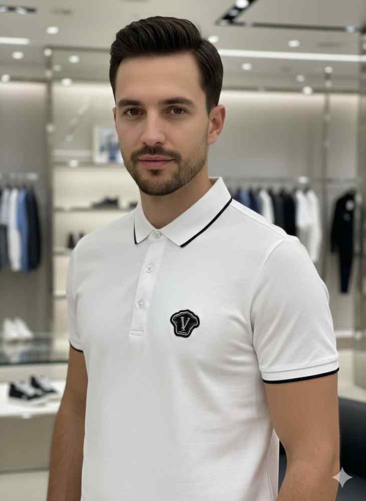 Versace White Premium Quality Polo T-shirt