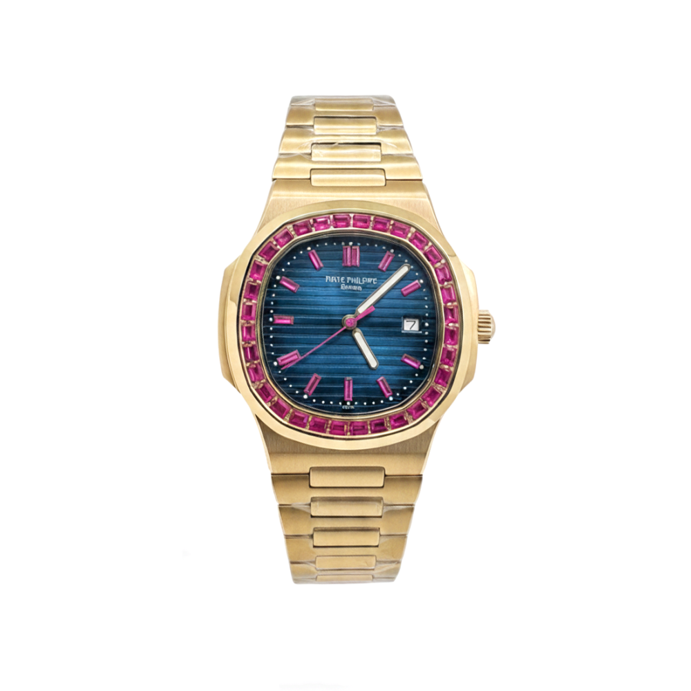 Patek Philippe Nautilus Gem-Set Bezel Blue Dial Watch 5723/112R-001