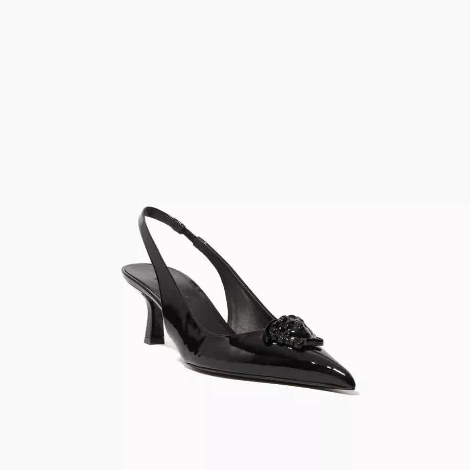 Versace La Medusa Black Heels Sandles
