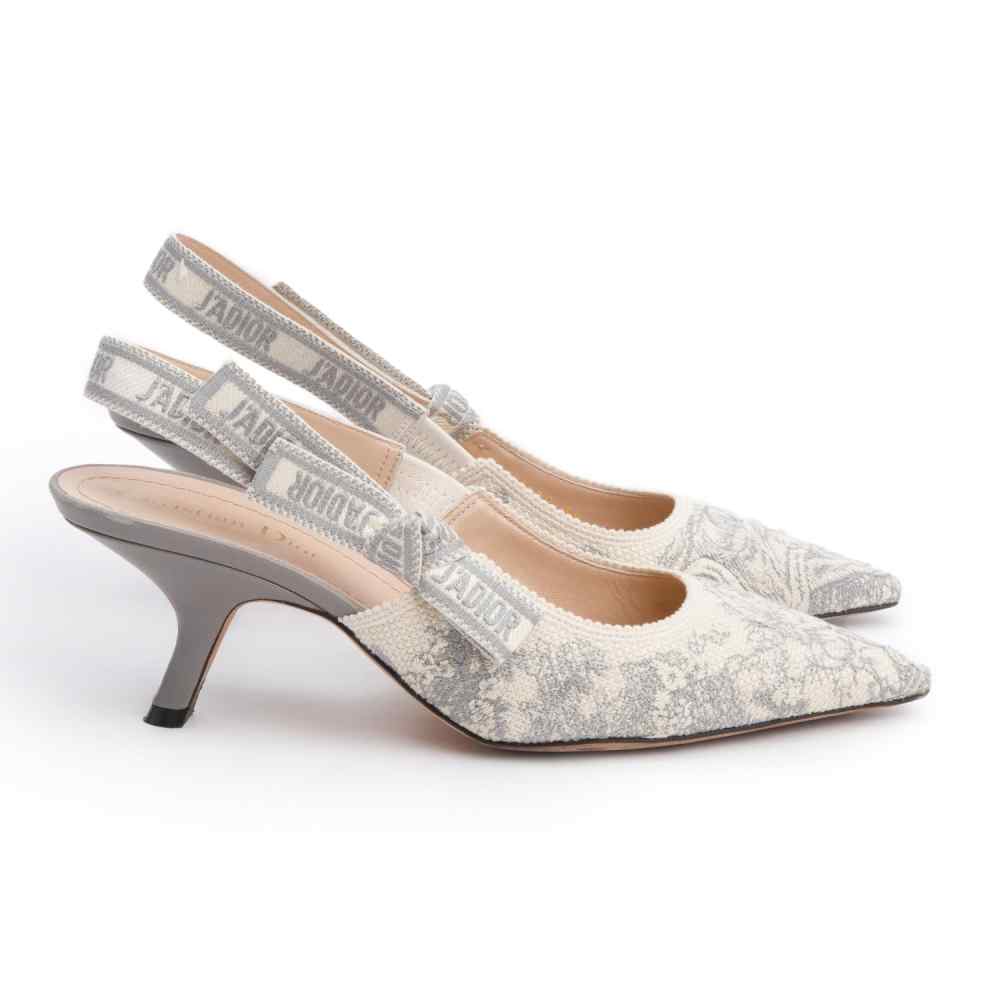 Dior Flower Printed White Premium Quality  Sandals