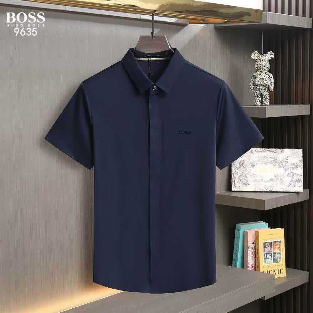 Hugo Boss Blue Premium Quality Short Sleeve Shirt
