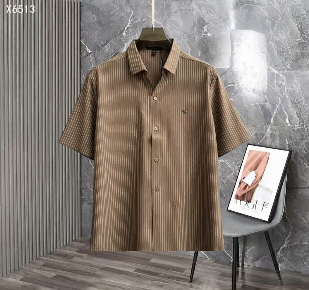 Emporio Armani Brown Premium Quality Short Sleeve Shirt