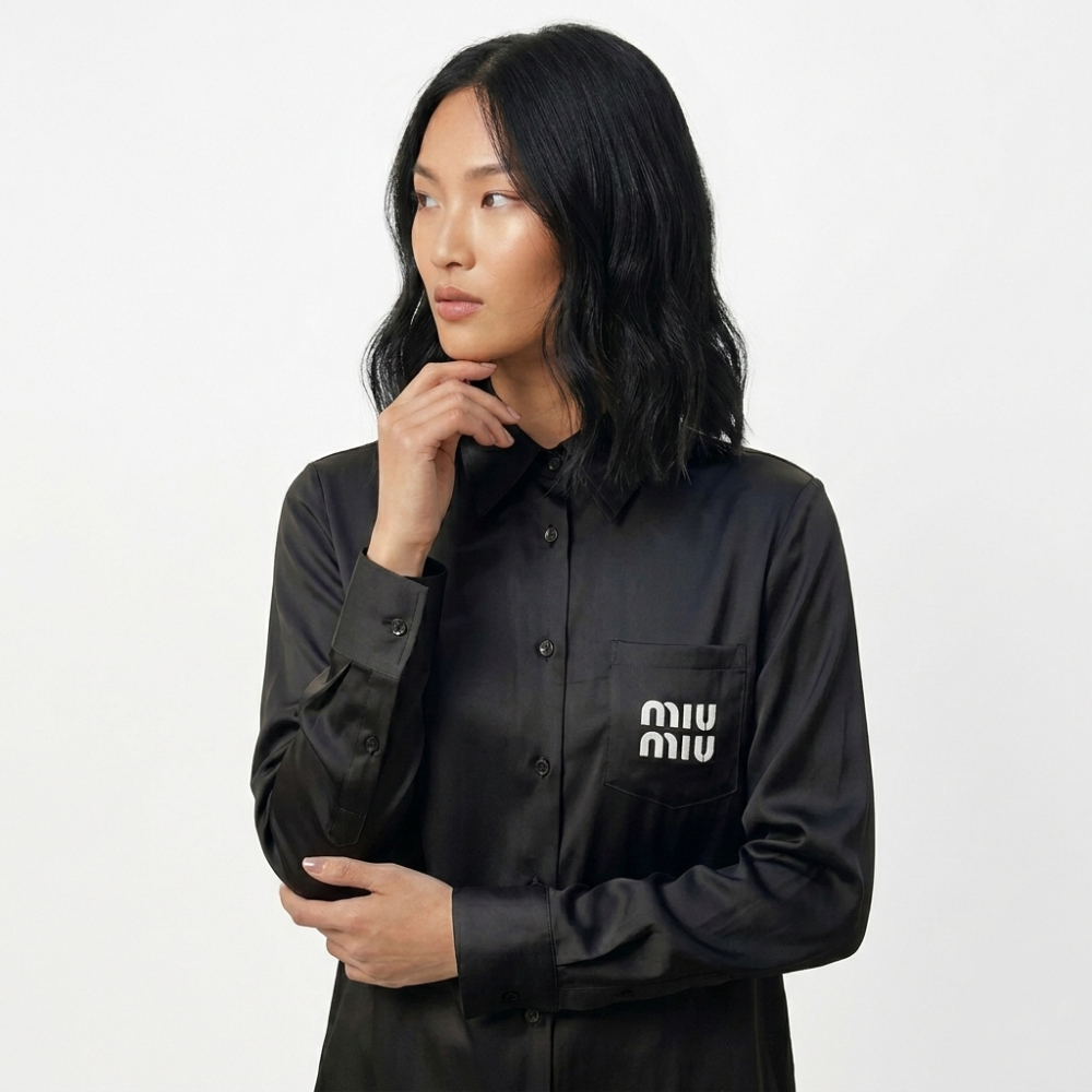 Miu Miu Black Premium Quality Womens Shirt