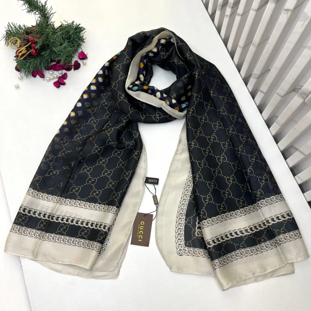 Gucci GG Monogram Printed Scarf
