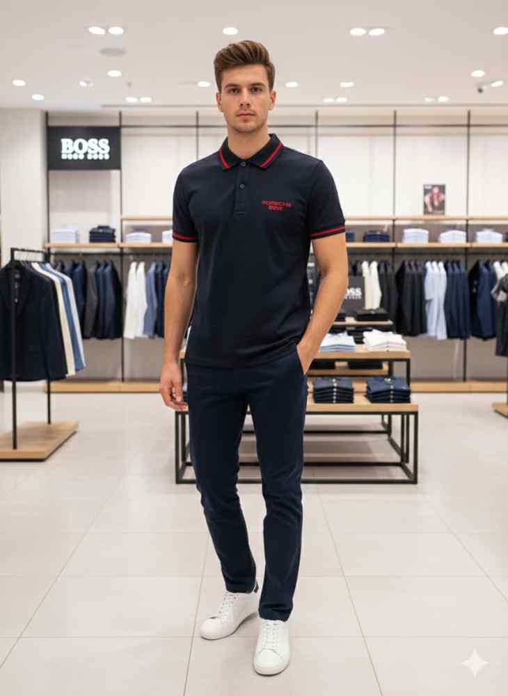 Hugo Boss Navy Blue Premium Quality Tees