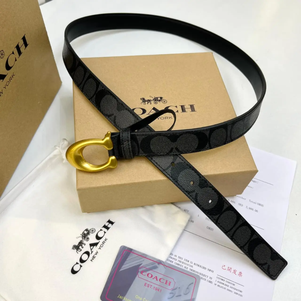Coach Black Premium Quality Belt