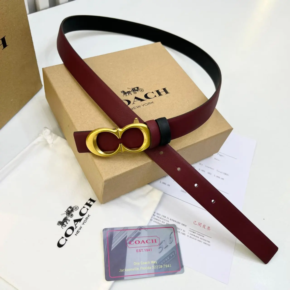 Coach Wine Premium Quality Belt