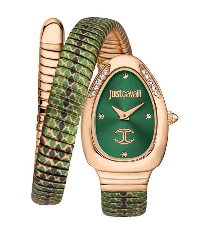 Just Cavalli Green Pelle Solo Watch for Women