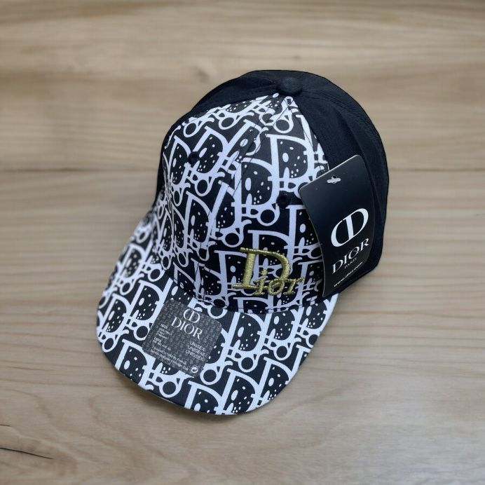 Dior Black and White Monogram Baseball Cap