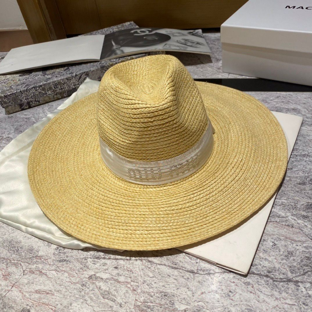 Miu Miu Beige Beach Hat