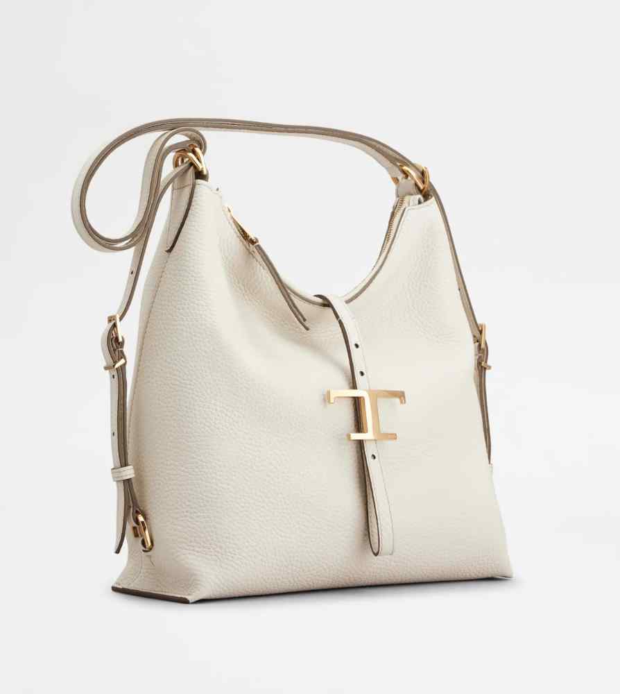 Tod's Timeless White Leather Shoulder Bag