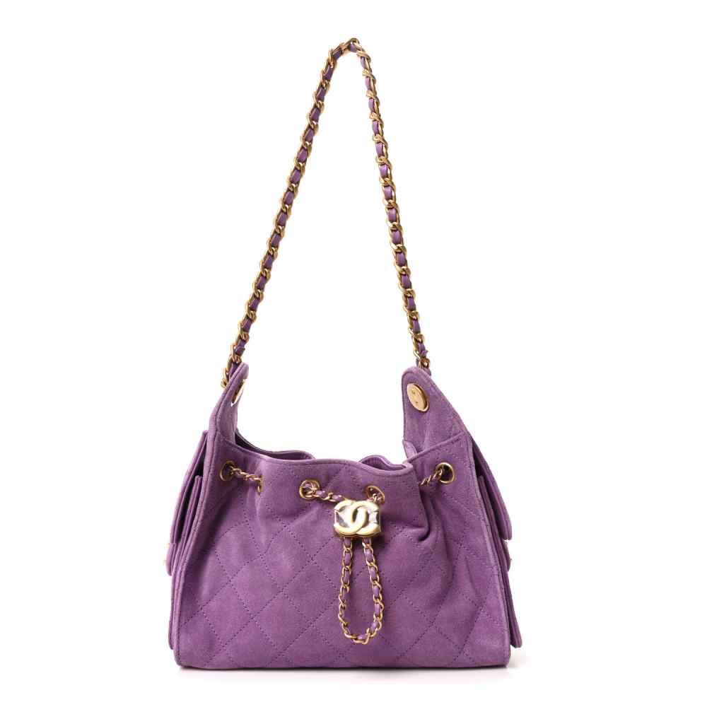 Chanel Maxi Purple Iconic Shoulder Bag