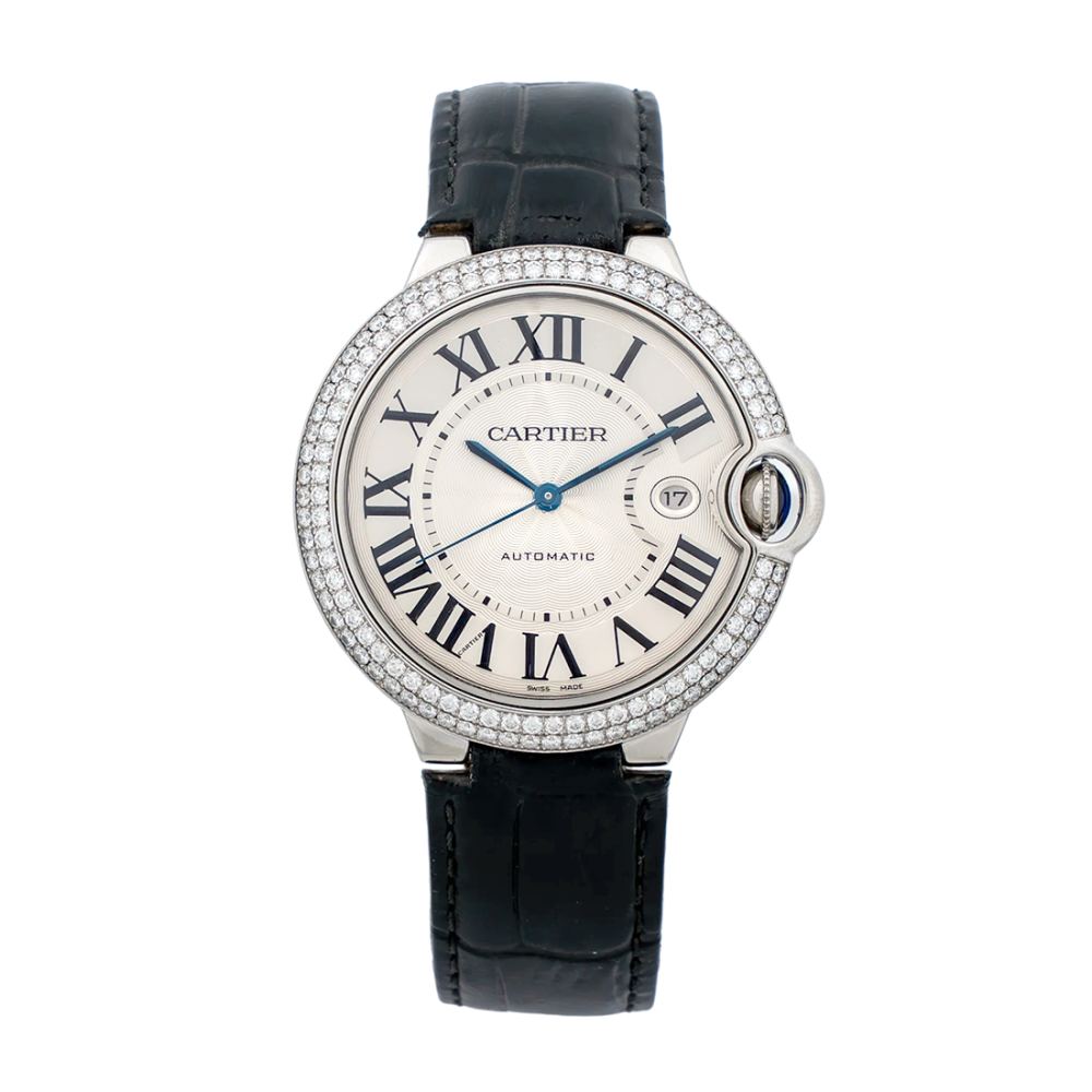 Cartier Ballon Bleu de White Gold with Diamond-set Bezel Watch W69016Z4