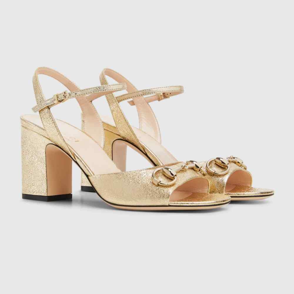 Gucci Golden Premium Quality Heel Sandals