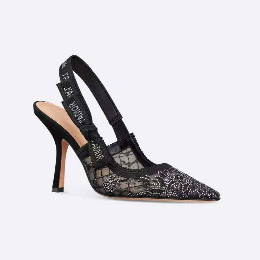 Christian Dior Black Premium Quality Heels Sandals