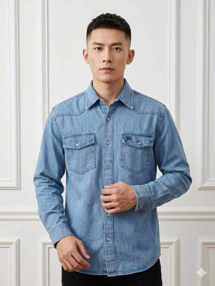 Amiri  Blue Premium Quality Men's Shirts