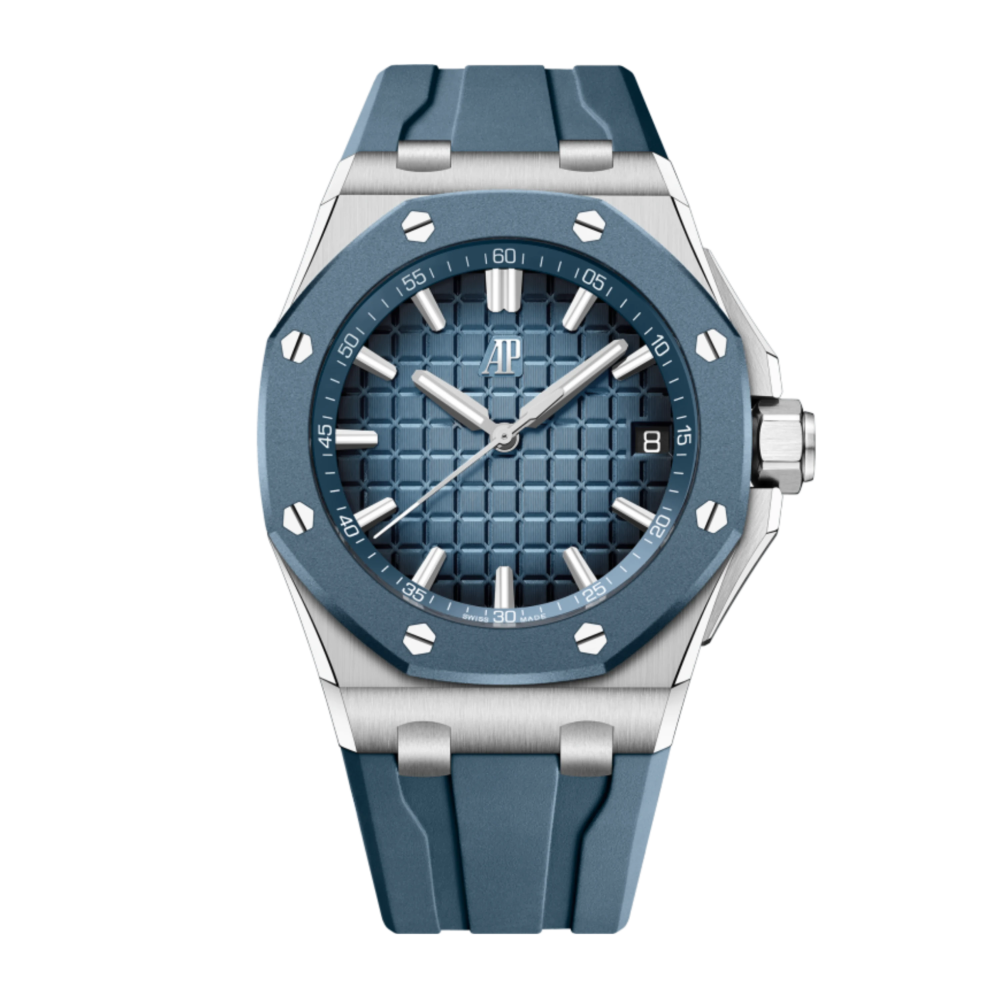 Audemars Piguet Royal Oak Offshore Titanium Blue Dial Watch 15605SK.OO.A350CA.01