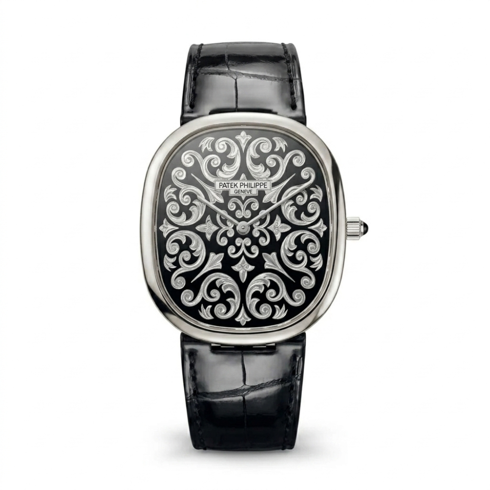 Patek Philippe Golden Ellipse 5738 Black Dial, Platinum, 5738/50P-001 Watch
