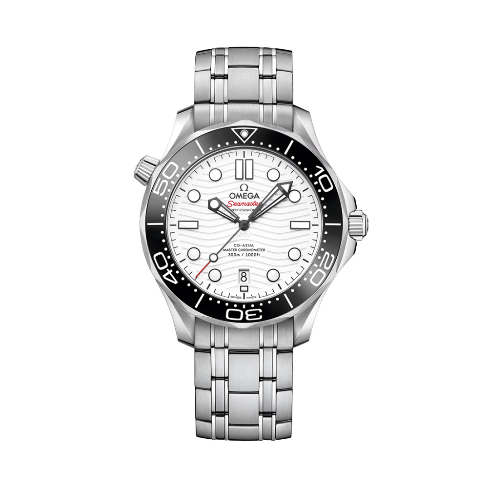 Omega Seamaster Diver 300M Co-Axial Master Chronometer "Great White" Stainless Steel Watch 210.30.42.20.04.001