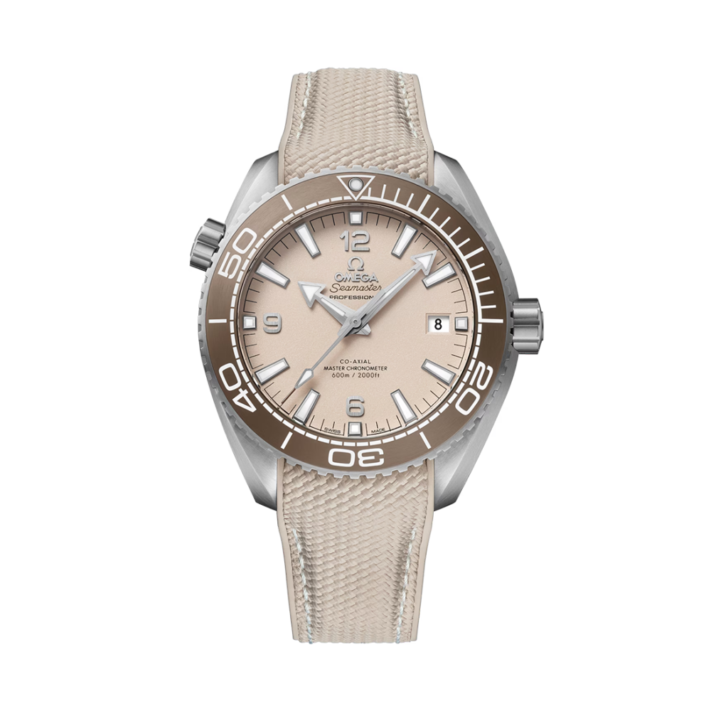 Omega Seamaster Planet Ocean 600M Master Chronometer Beige Dial Bronze Ceramic Watch 215.32.44.21.09.001
