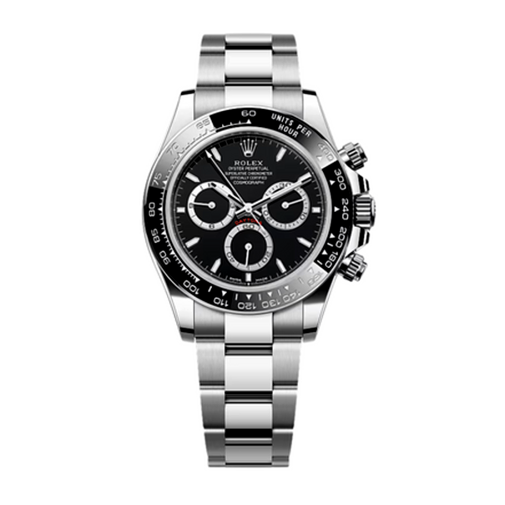 Rolex Cosmograph Daytona in Oystersteel Black Dial Watch 126500LN-0002