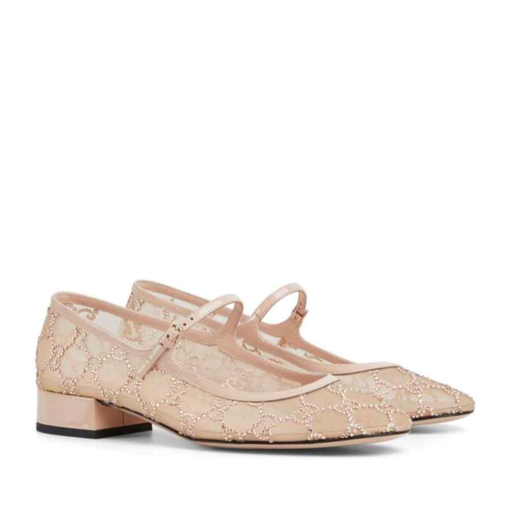 Gucci Women's Beige Slingback Heels Sandles