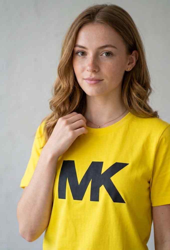 Michael Kors Yellow Premium Quality Women T-shirt