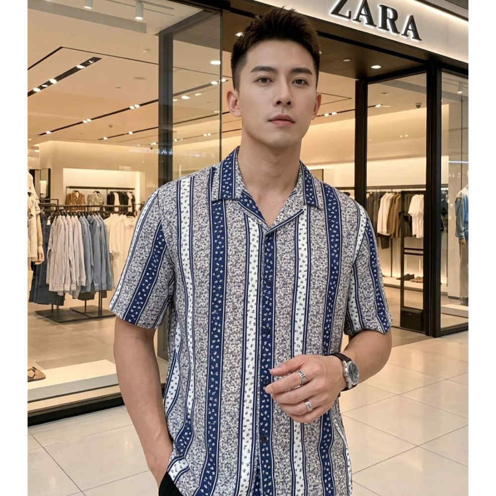 Zara Multicolor Bandana Printed Casual Shirt