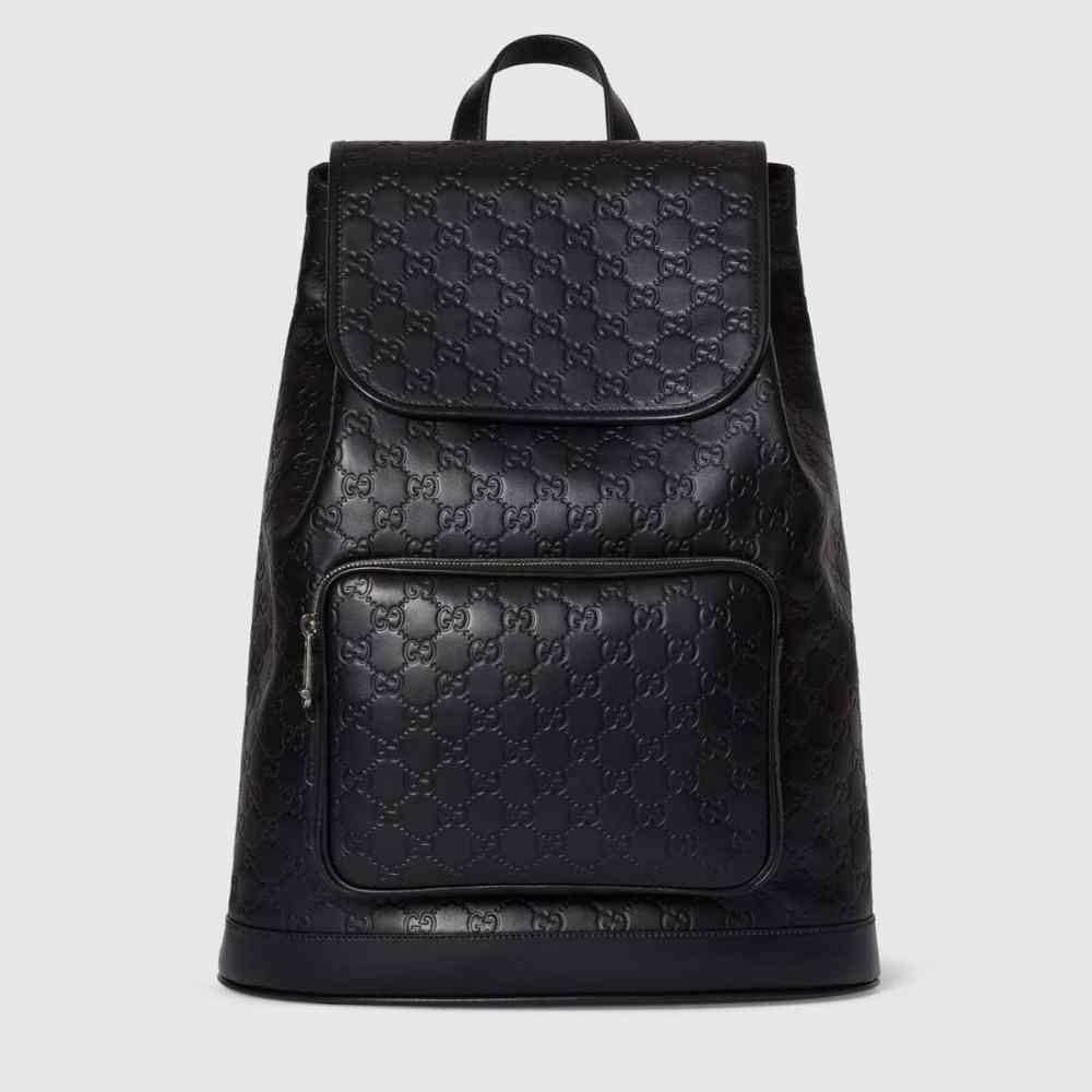 Gucci GG Emblem Black Medium Backpack