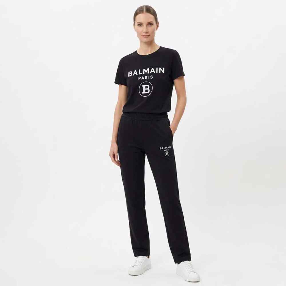 Balmain Paris Logo Black Premium Quality Co-ord Set