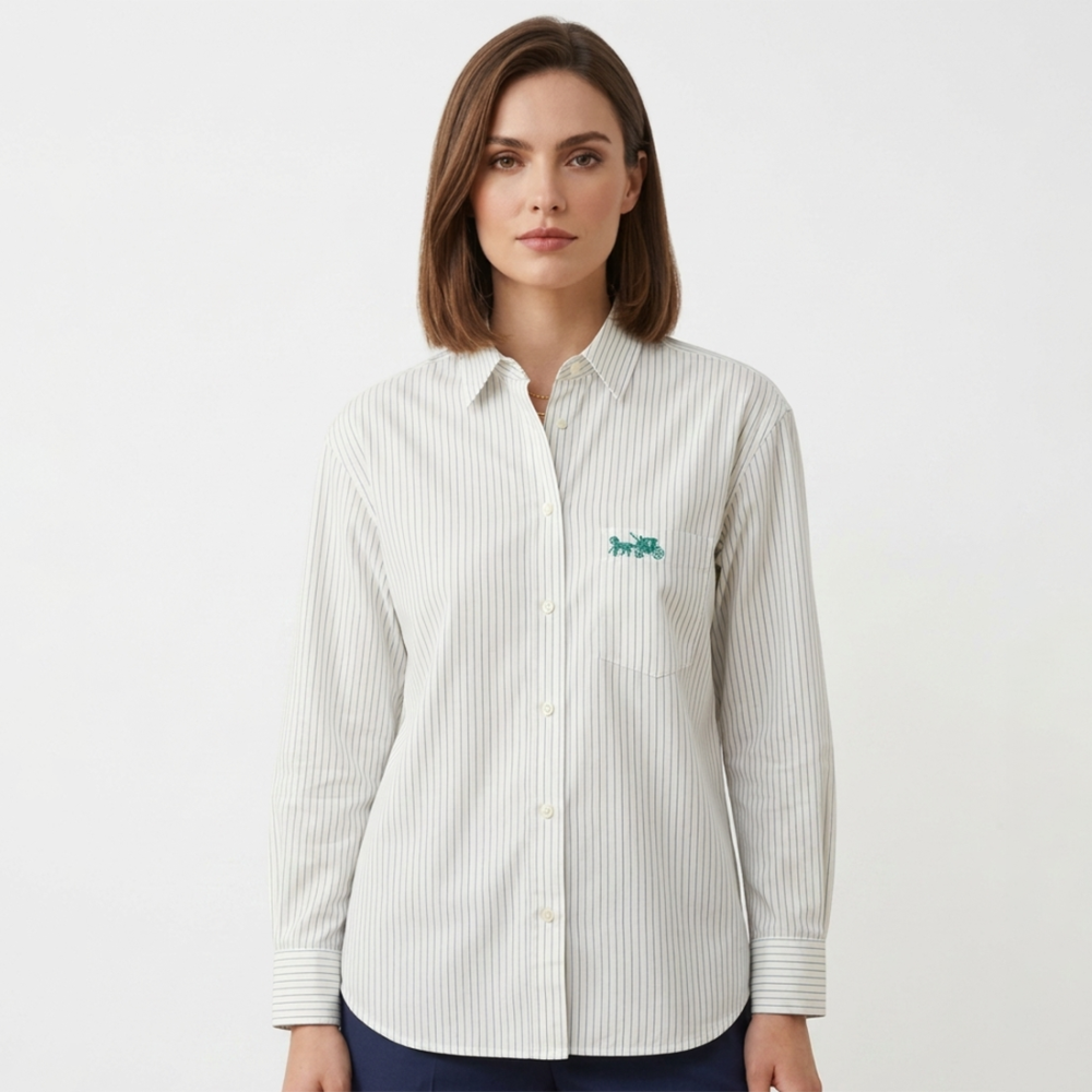 Coach White Premium Quality Women Shirt