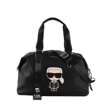Karl Lagerfeld Black Duffle Bag