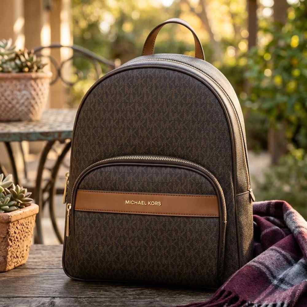 Michael Kors Bex Brown Medium Backpack