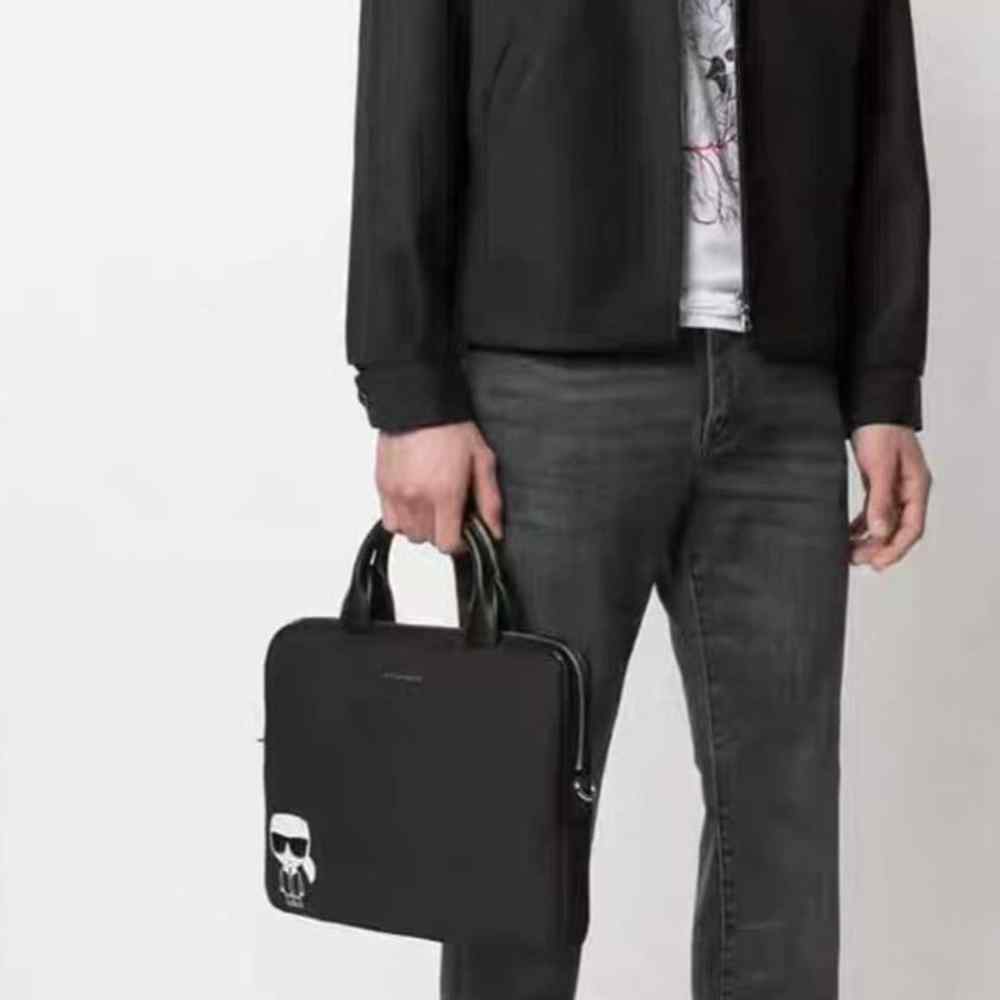 Karl Lagerfeld Ikonik Black Laptop Bag