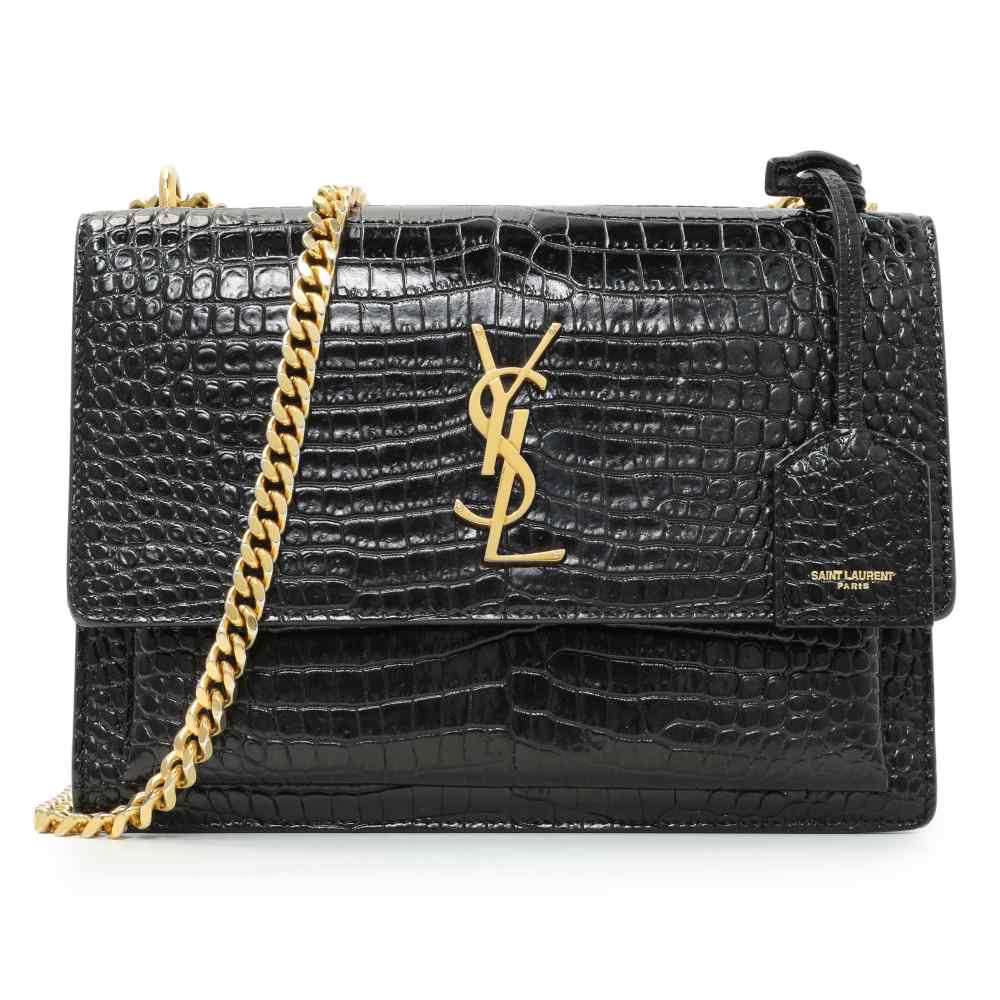 Saint Laurent Sunset Top Golden Sling Bag