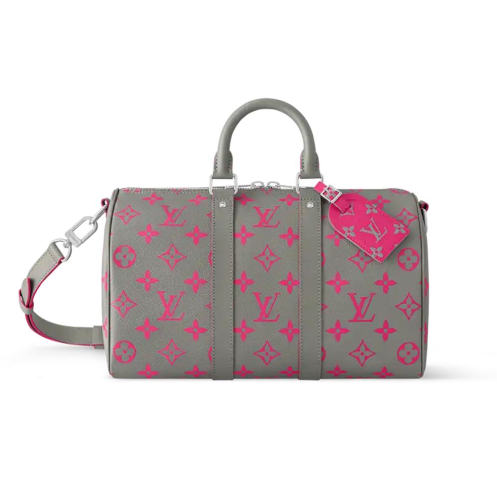 Louis Vuitton Keepall Bandoulière 35 Pink Split Duffle Bag