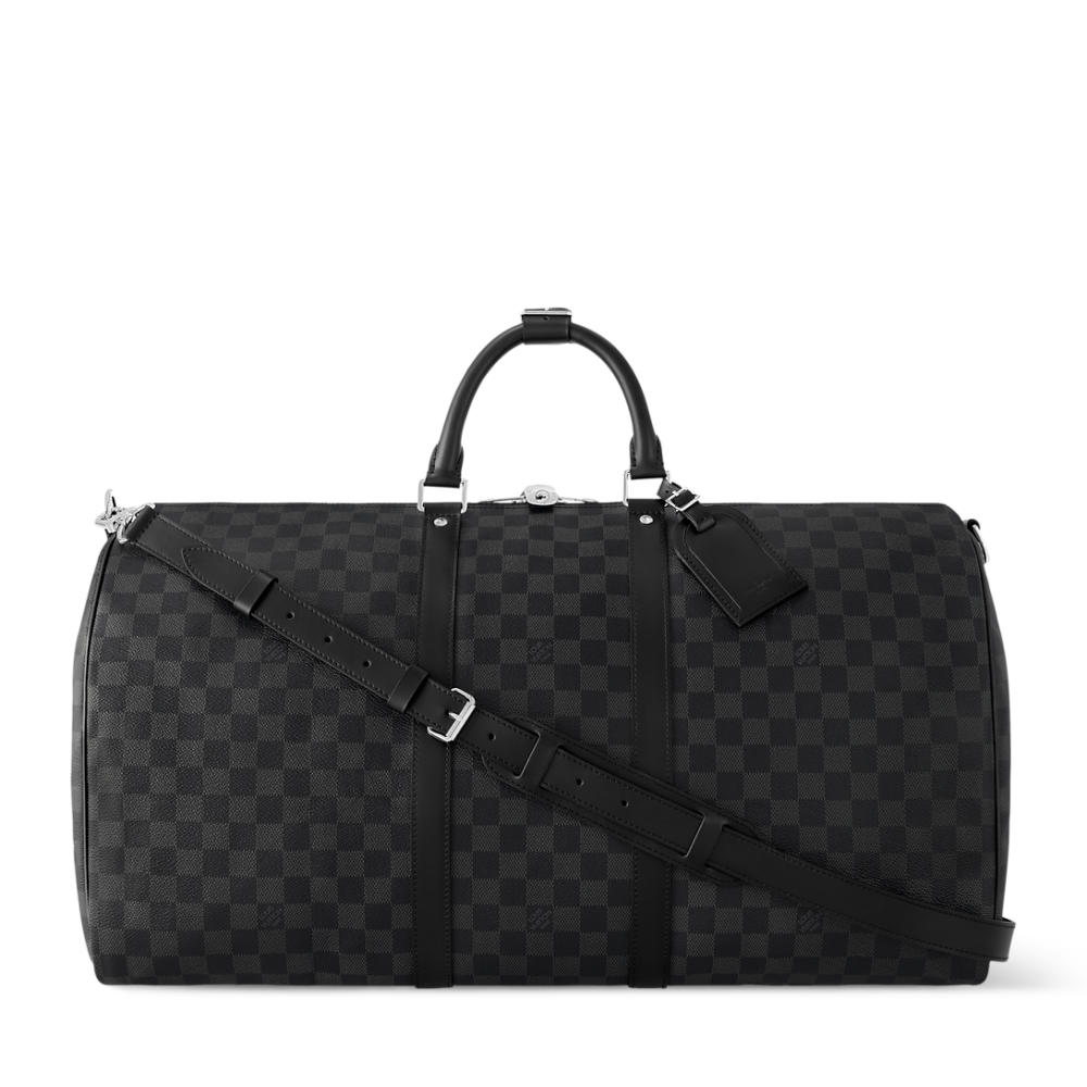 Louis Vuitton Keepall Bandouliére 50 Monogram Canvas Black Duffle Bag