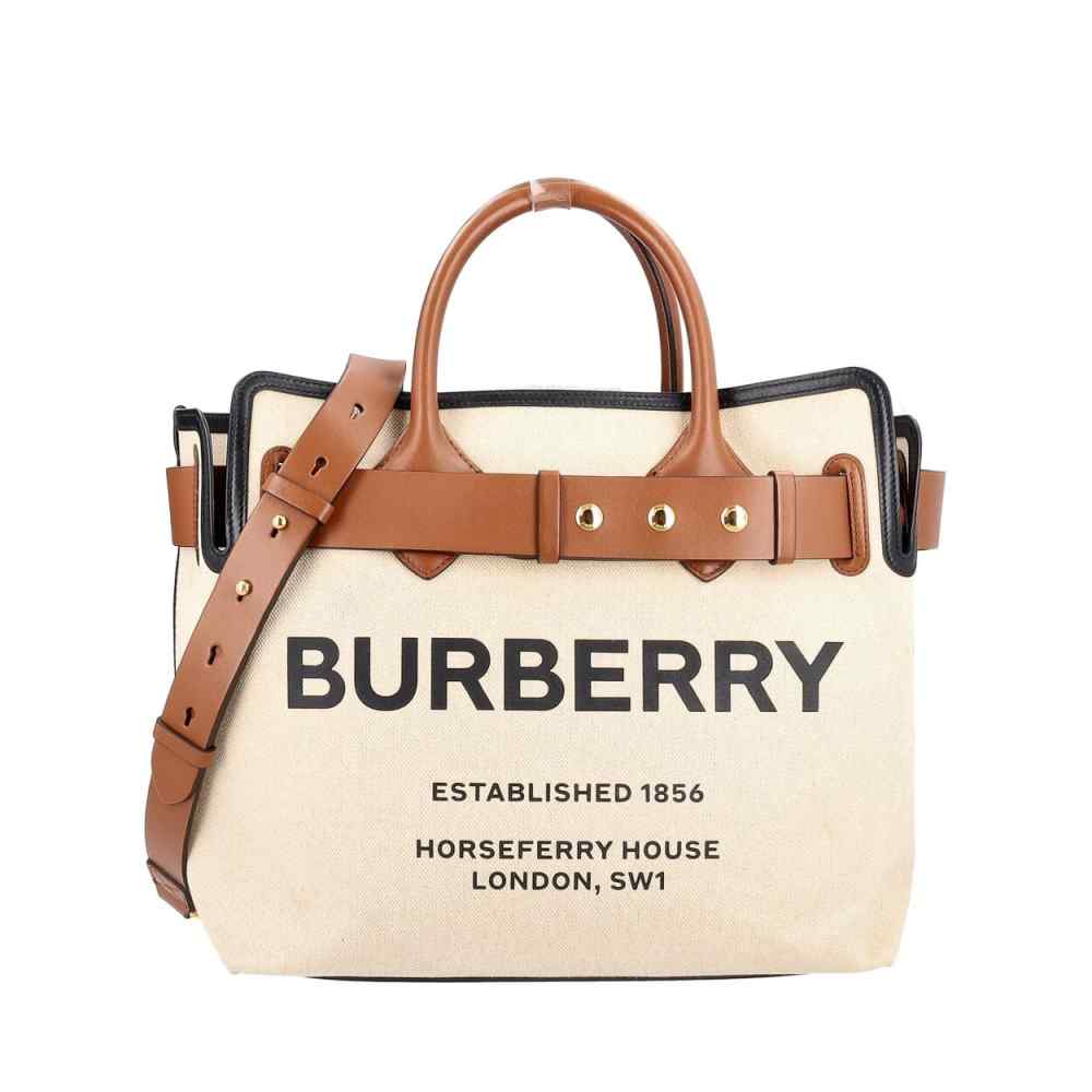 Burberry White Horseferry HandBag