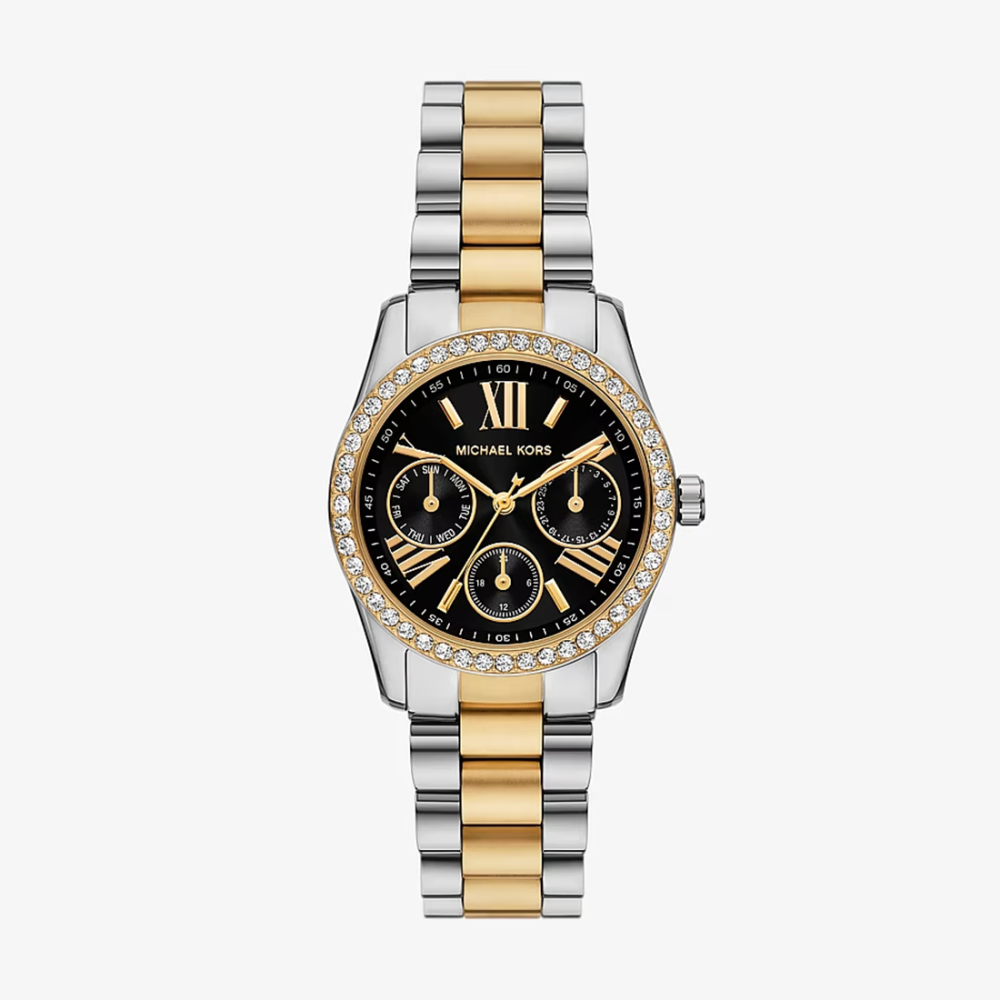 Michael Kors Mini Lexington Pavé Two-Tone Multifunction Watch MK4925