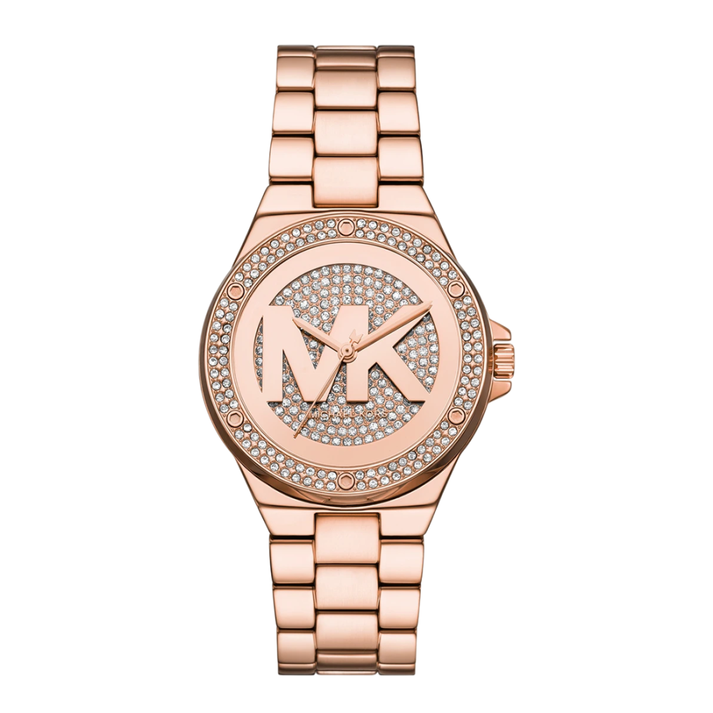 Michael Kors Lennox Pavé Rose Gold-Tone Watch MK7230