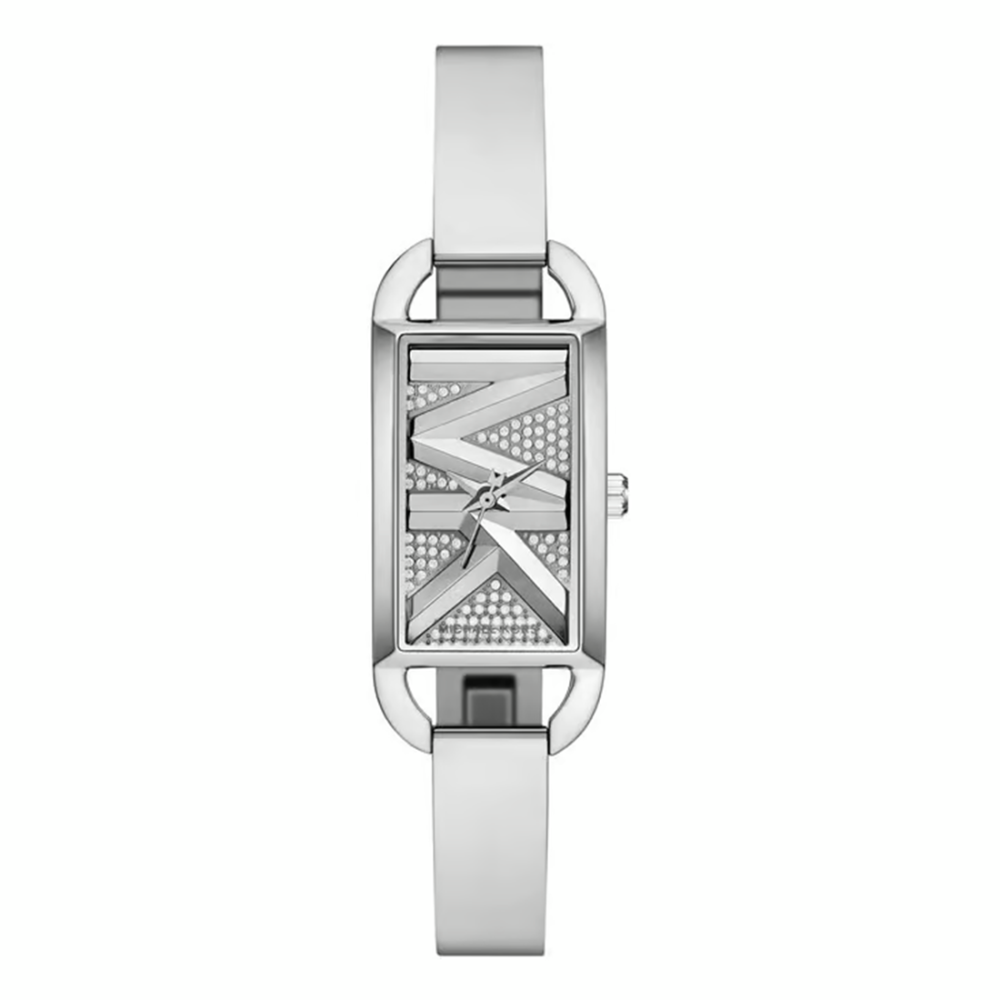 Michael Kors Mini Empire Pavé Silver-Tone Bangle Watch MK4841