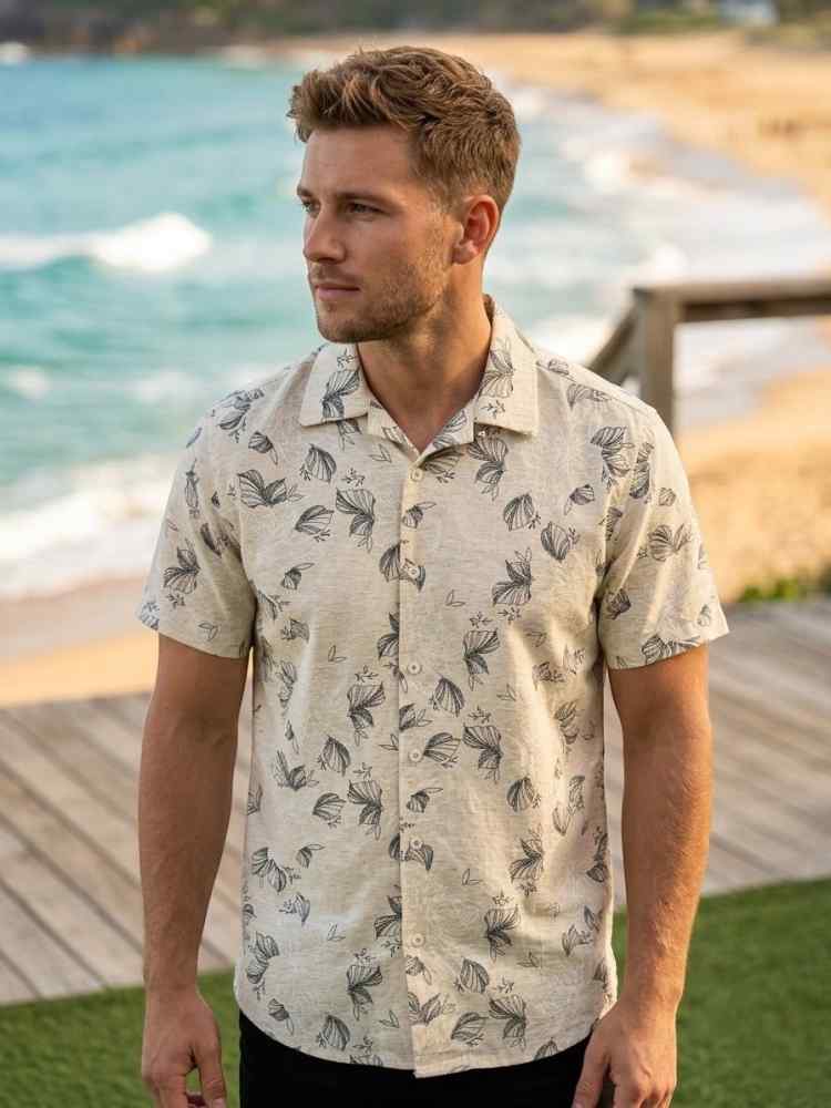 Loewe Light Brown Premium Quality Short Sleeve Shirt
