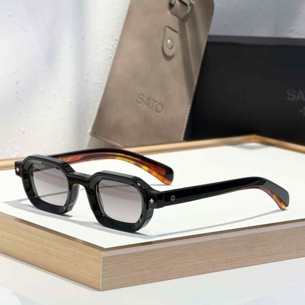 Sato Eyewear Almach Black & Brown Sunglasses